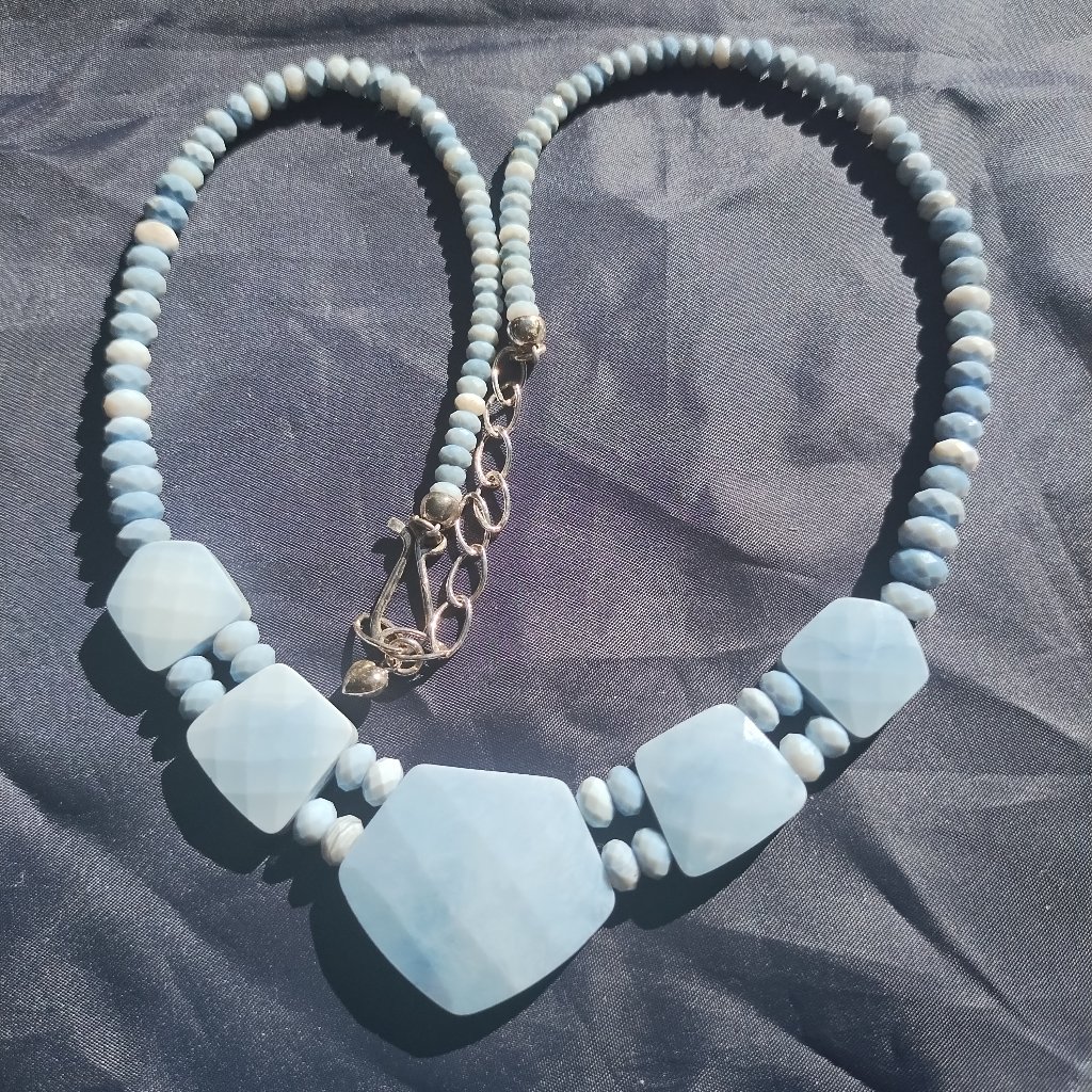 Jay King Dtr , Mine Finds Blue Opal Beaded Station 925 Necklace-Nwt-Orig. $184.2